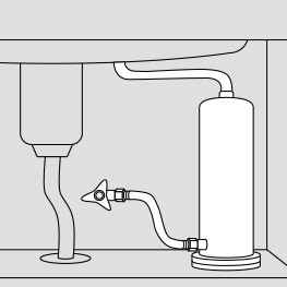 ゆうすい浄水器　アンダーシンク 水道本管直結型（専用水栓不要）